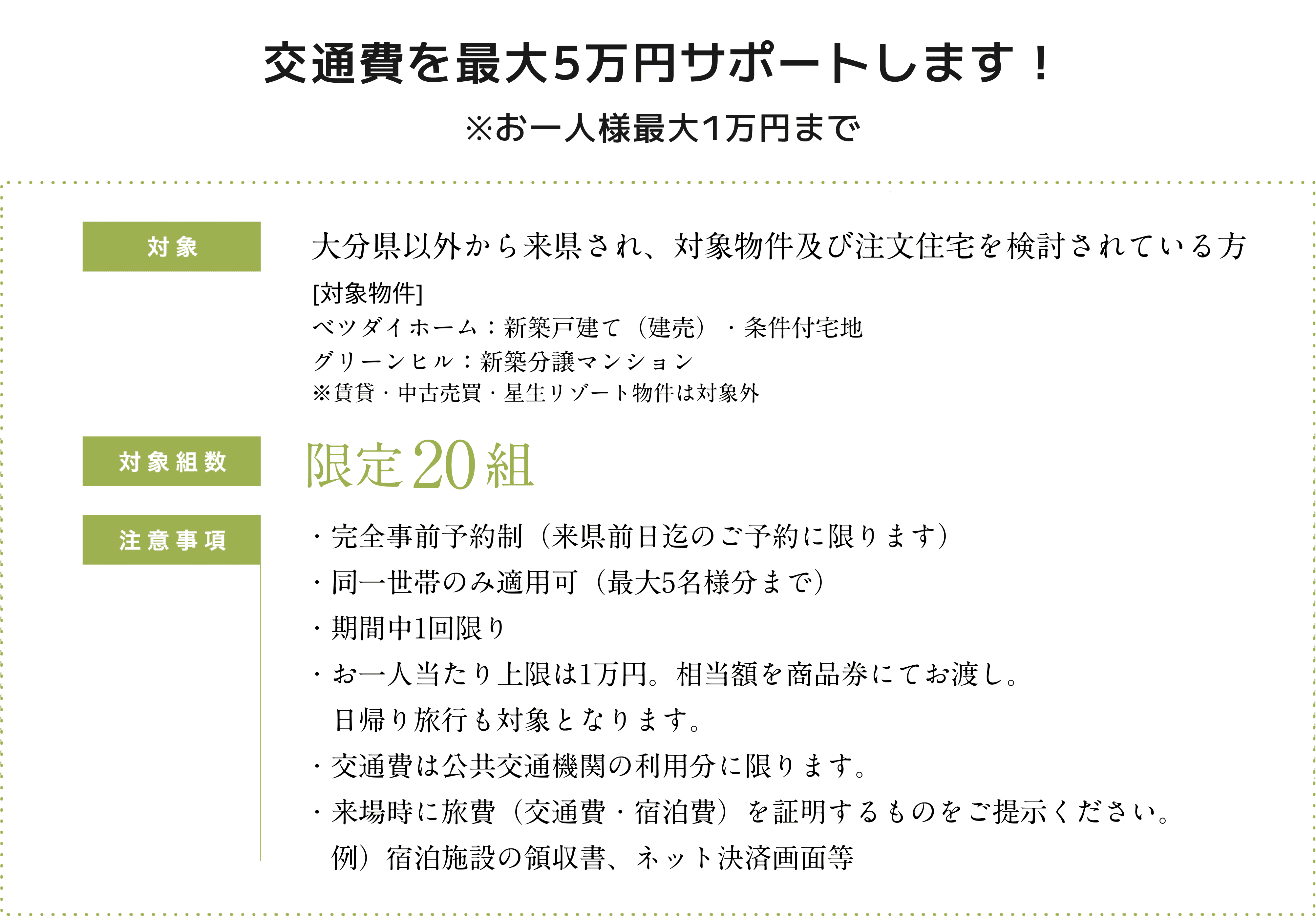 移住キャンペーン対象